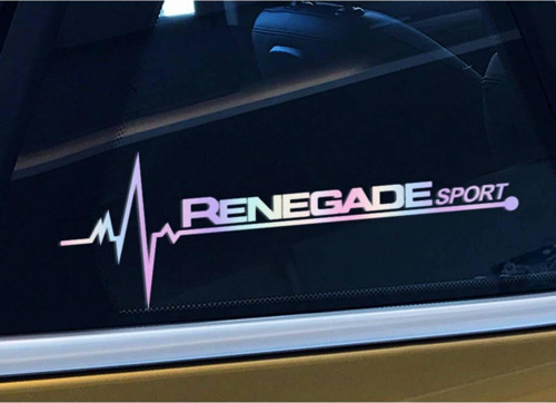 Jeep Renegade Yan Cam Sticker Oto Kapı 20 Cm X 7 Cm Hologram c53