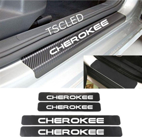 Jep Cherokee Karbon Kapı Eşiği Koruma Sticker (4LU SET)