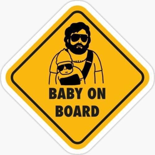 Komik Arabada bebek var Sticker Yapıştırma 19CM
