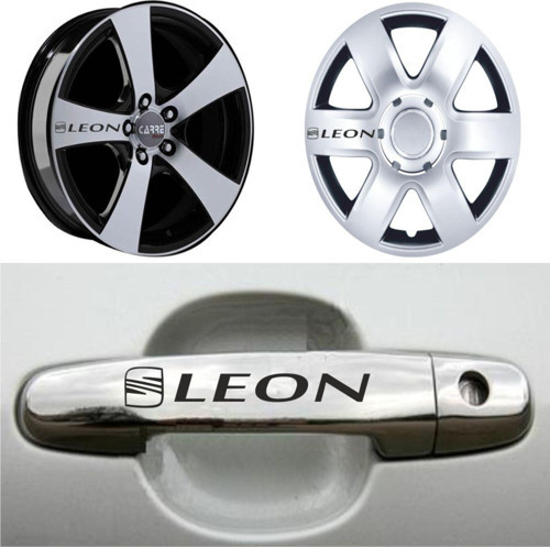 Leon Kapı Kolu Jant Sticker (10 Adet) Etiket Yapıştırma Z111