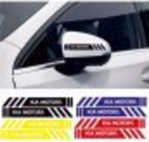 Kia Ayna Sticker Etiket Şerit Siyah Renk 15cm