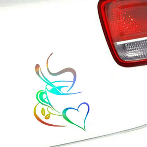 Kahve Fincanları Cafe Çay Oto Sticker 15 cm