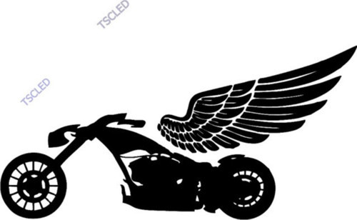 Kanatlı Motor Siticker 15cm