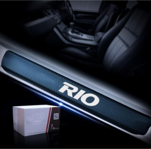 Kia Rio Carbon Fiber Kapı Eşiği Yazısı Sticker Boya Koruma