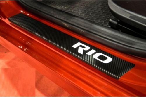 Kia Rio Mk4 Carbon Fiber Kapı Eşiği Yazısı Sticker Boya Koruma