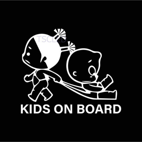 Kids On Board Arabada Çocuk Var Araba Sticker Beyaz