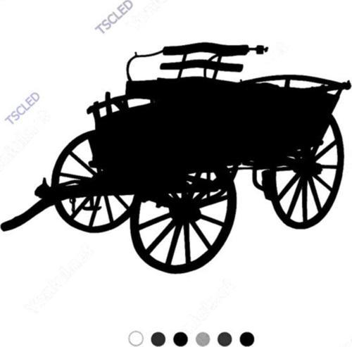 Lüks At Arabası Sticker 17cm