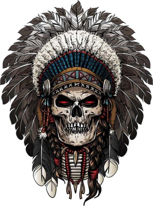 Kurukafa Kurukafa Kızılderili Sticker 17cm