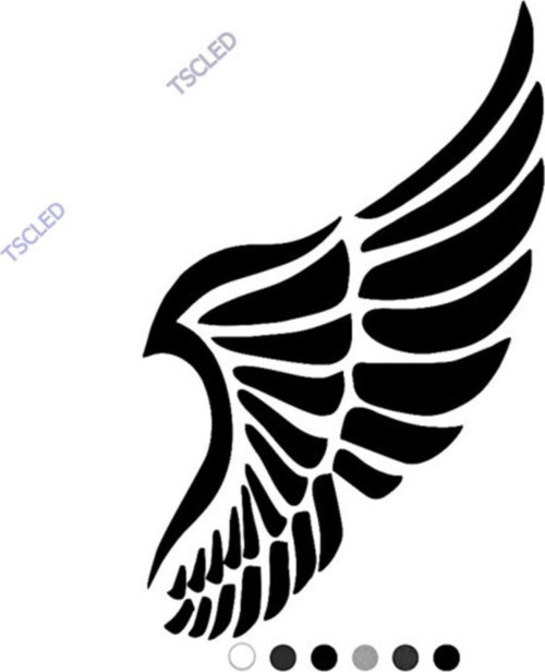 Kartal Tek Kanat Sticker Yapıştırma 17cm