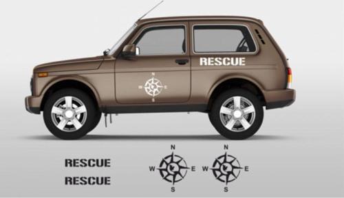 Lada Niva Sticker Set Rescue Araba Yapıştırma
