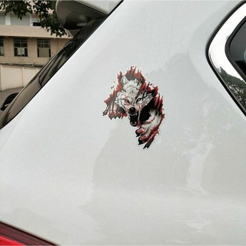 Kızgın Kurt Araba Yapıştırması Sticker 15 Cm 2 Adet