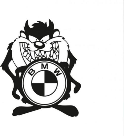 M Taz Canavarı Sticker Yapıştırma