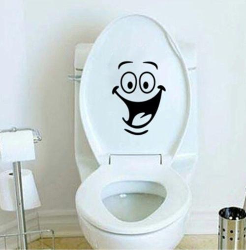 Klozet Banyo Sticker Komik Resim 4