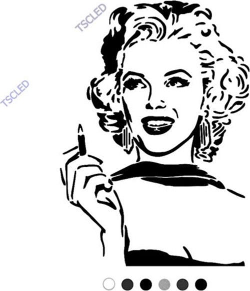 Marilyn Monroe Potresi Sticker Yapıştırma 15cm