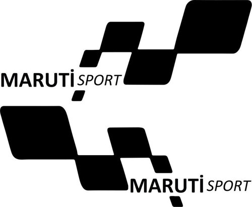 maruti sport Etiket Yapıştırma 30cmx11cm MMD251