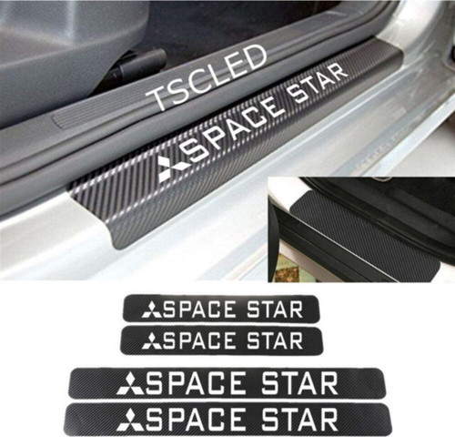Mitsubishi Spacestar Karbon Kapı Eşiği Koruma Sticker (4lu Set)