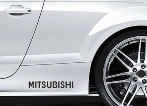 Mitsubishi Yapıştırma Marşpiyel Yazısı Sticker 2 Adet