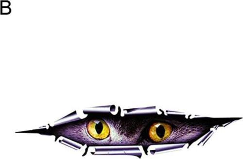 Model2 Baykuş Araba Oto Sticker Yapıştırma Renkli