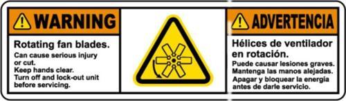 Motor Fan Uyarı Etiketi Yapıştırma Sticker 13cm 3 Adet