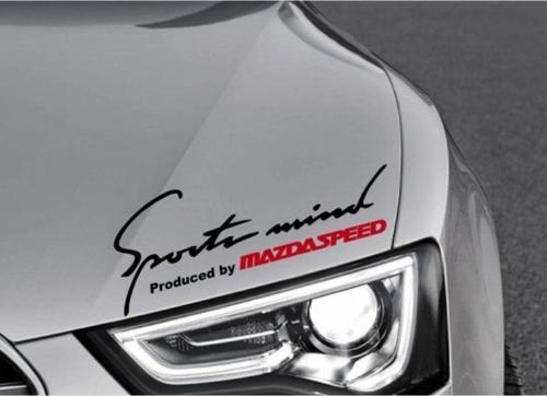 Mazda Speed Kaput Üzerinde Araba Sticker Yapıştırması