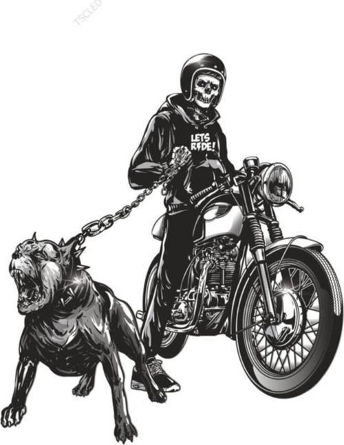 Motorcu Kurukafa Motor Sticker15cm