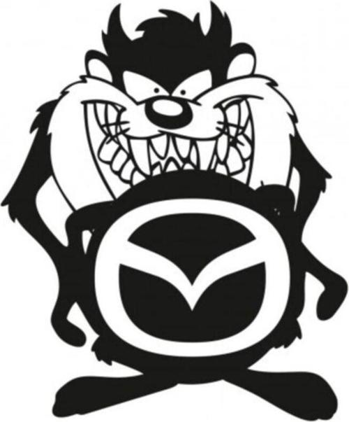 Mazda Taz Komik Araba Sticker Yapıştırma