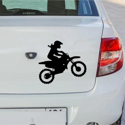 Motorsiklet Sürücüsü Araba Sticker 18cm
