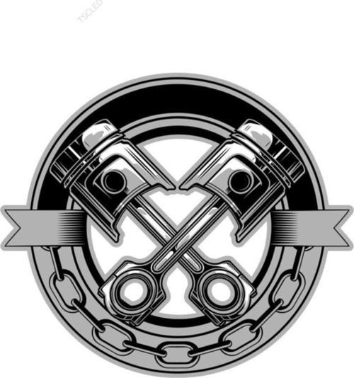 Motosiklet Motor Piston Sticker 15cm