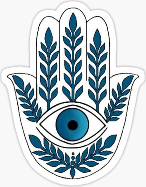 Nazar Boncuğu Yapıştırma Etiket Sticker Duvar 18cm Md17