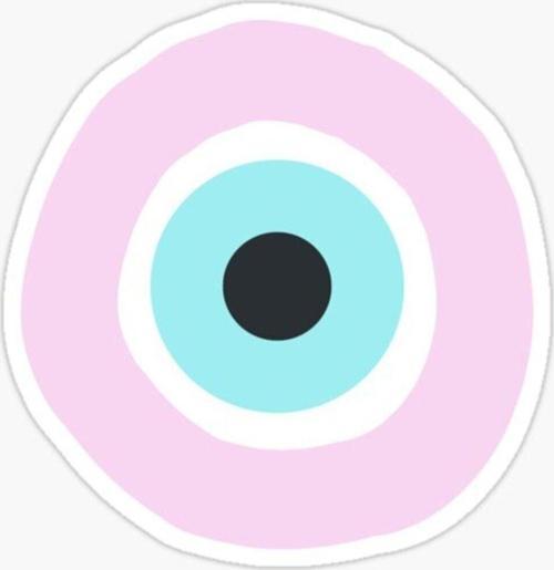 Nazar Boncuğu Yapıştırma Etiket Sticker Duvar 18cm Md7