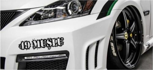 Muşlu 49 Plaka Araba Oto Sticker Yapıştırma 2 Adet