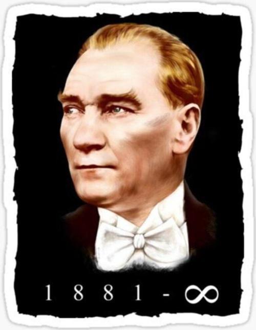 Mustafa Kemal Atatürk Renkli Araba Oto Sticker Yapıştırması 18 cm