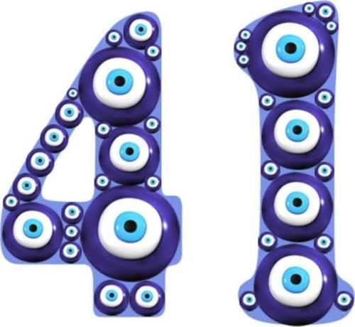 Nazar Sticker Yapıştırma Etiket 15cm Ve 6 Cm 2 Adet Md2