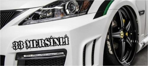 Mersinli 33 Plaka Araba Oto Sticker Yapıştırma 2 Adet