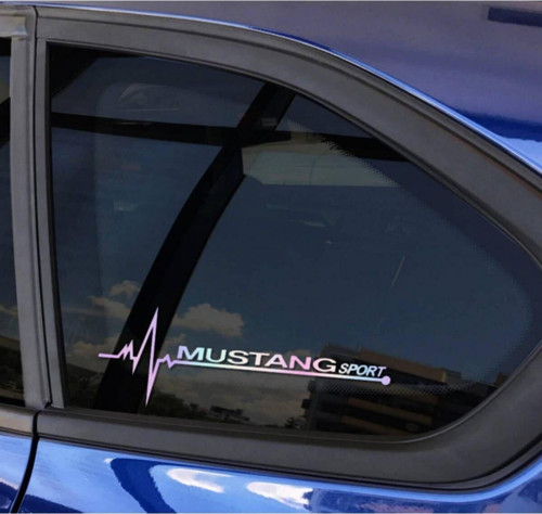 Mustangs Yan Cam Sticker Oto Kapı 20 Cm X 7 Cm Hologram c40