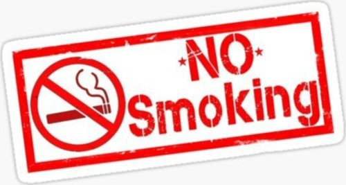 No Smoking Arba Sticker Etiket 12 Cm 4 Adet