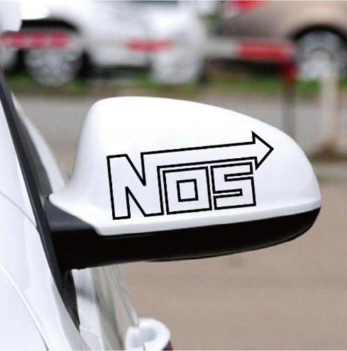 Nos Modifiye Yan ayna Araba Sticker Yapıştırma 2Adet