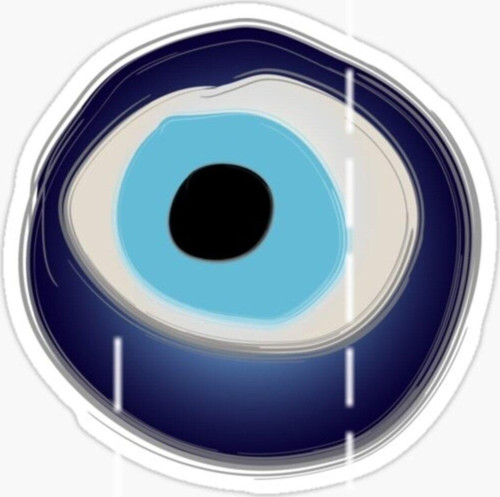 Nazar Sticker Yapıştırma Etiket Leptop Araba Cam Md20 17cm