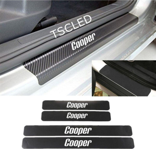 Mini Cooper Karbon Kapı Eşiği Koruma Sticker Yapıştırma (4lu Set)