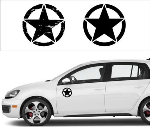 Mini Off Road Us Army Star Sticker Etiket Yapıştırması 2 Adet