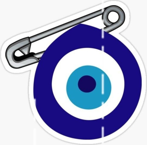 Nazar Sticker Yapıştırma Etiket Leptop Araba Cam Modl3 17cm