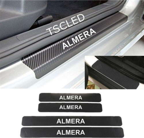Nisan Almera Karbon Kapı Eşiği Koruma Sticker (4LU SET)