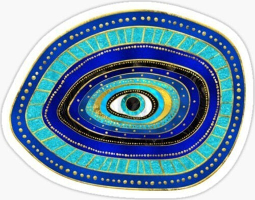 Nazar Boncuğu Model-2 Sticker Oto Yapıştırma Etiket 15cm