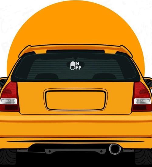 On Off Switch Sticker Etiket 2 Adet 12x14CM