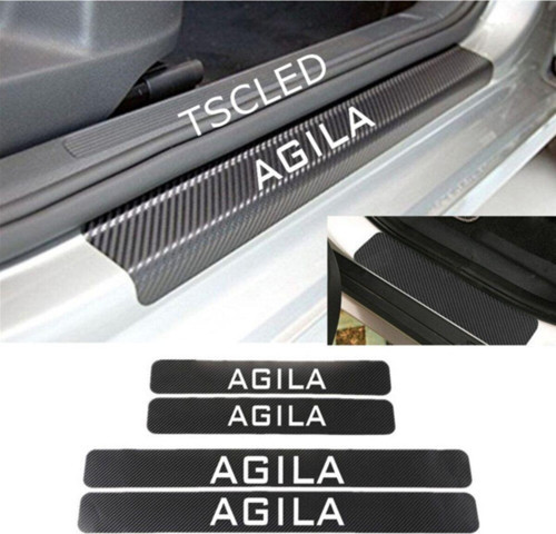 Opel Agila Karbon Kapıeşiği Koruma Sticker (4lu Set)