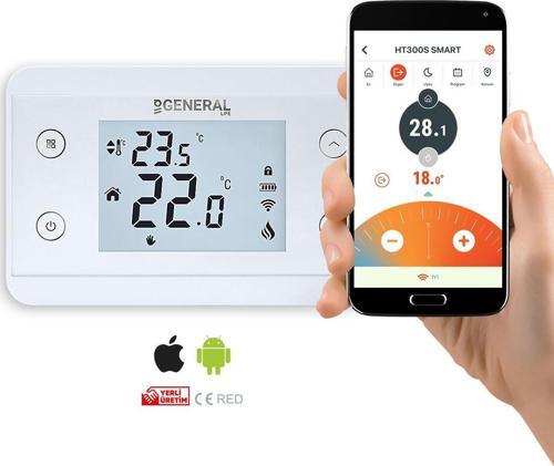 Ht300s Smart Wi-fi Kontrollü Kablosuz Oda Termostatı