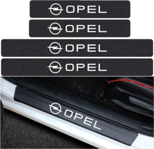 Opel Carbon Fiber Kapı Eşiği Yazısı Sticker 4 Adet