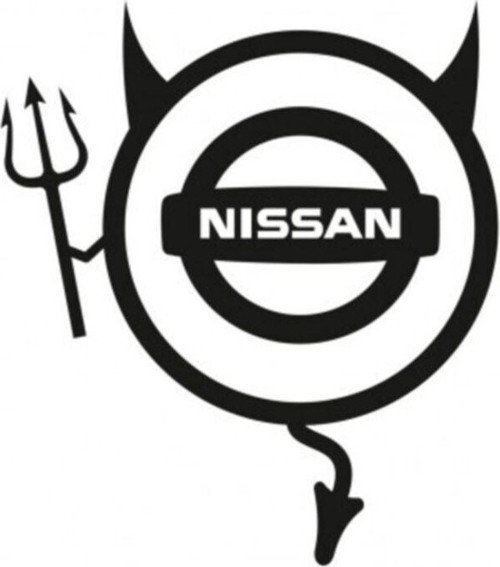 Nissan Araba Komik Şeytan Sticker Yapıştırma