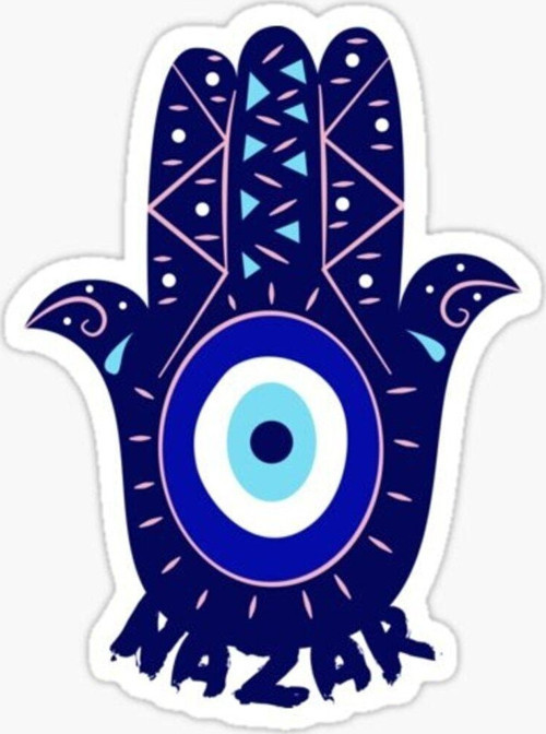 Nazar Boncuğu Sticker Duvar 18cm Yapıştırma Etiket MD10
