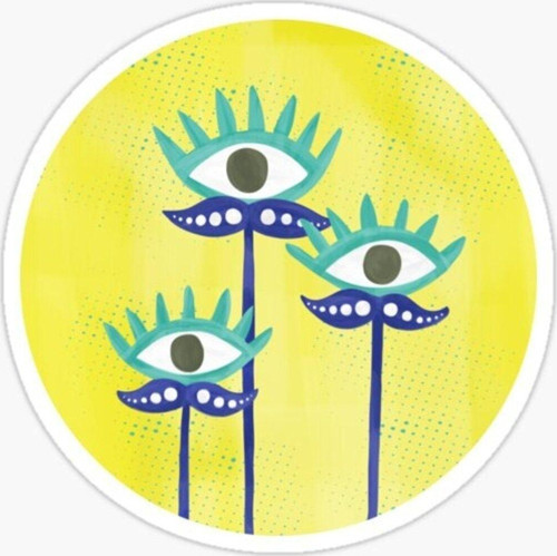 Nazar Boncuğu Sticker Duvar 18cm Yapıştırma Etiket MD11
